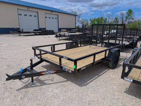 New 2026 H&H 76 x 12 Rail Side Utility with 3K Idler -Black