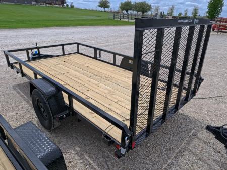 New 2026 H&H 76 x 12 Rail Side Utility with 3K Idler -Black