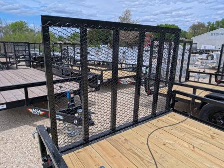 New 2026 H&H 76 x 12 Rail Side Utility with 3K Idler -Black