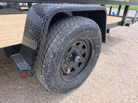 New 2026 H&H 76 x 12 Rail Side Utility with 3K Idler -Black