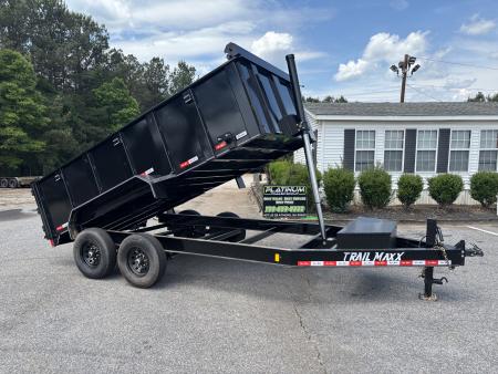New 2026 Trail Maxx 83x14 TELESCOPIC CYLINDER 14K GVWR HIGH SIDE Dump Trailer
