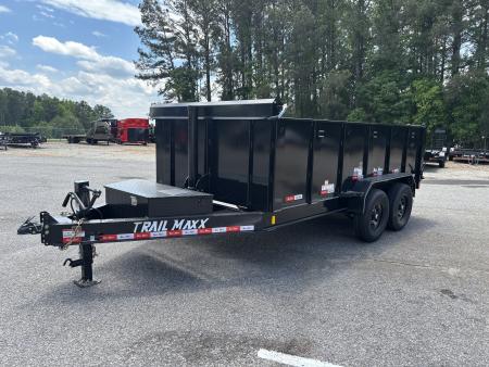 New 2026 Trail Maxx 83x14 TELESCOPIC CYLINDER 14K GVWR HIGH SIDE Dump Trailer