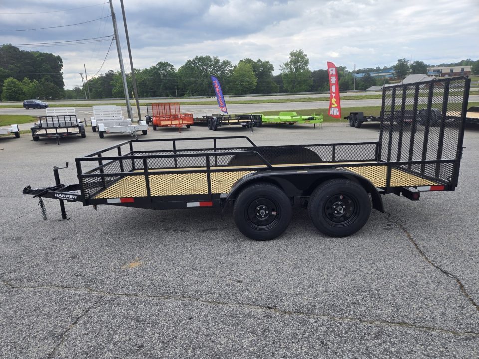 New 2026 6.5X14 CUSTOM RAIL TANDEM AXLE UTILITY TRAILER