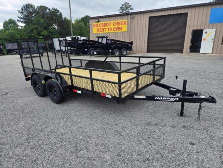 New 2026 6.5X14 CUSTOM RAIL TANDEM AXLE UTILITY TRAILER