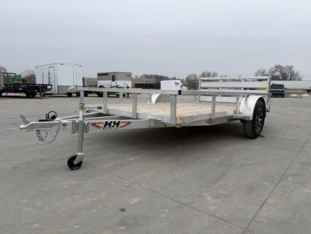 New 2026 H&H Aluminum 76 x12' 3k Rail Side Utility Trailer