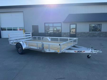 New 2026 H&H Aluminum 82 x14' 3k Rail Side Utility Trailer