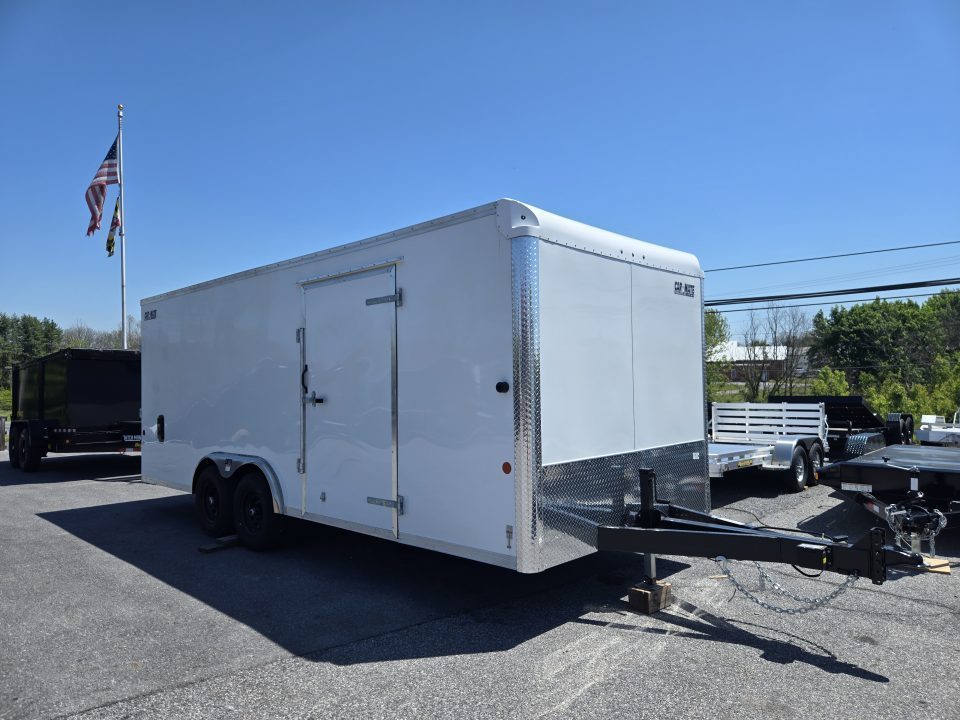 New 8 x 20 Car Mate Custom Enclosed Car Trailer, 10K GVWR ***Extended Tongue, 6k Torsion Axles, 1/2" Ply Walls w/Kickplate