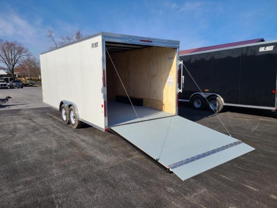 New 8 x 20 Car Mate Custom Enclosed Car Trailer, 10K GVWR ***Extended Tongue, 6k Torsion Axles, 1/2" Ply Walls w/Kickplate