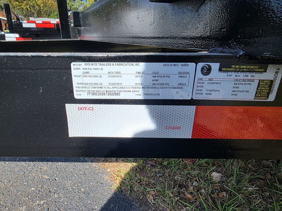 New 2026 Bye-Rite Trailers EL 720 - 7x20 Equipment Trailer