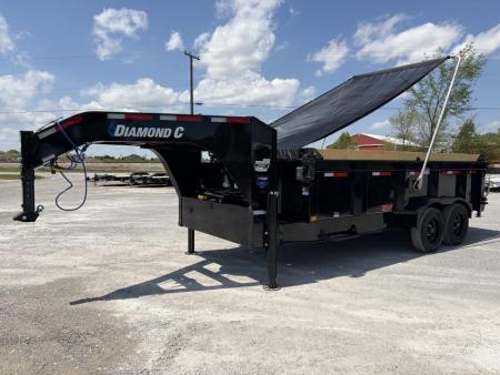 New 2026 Diamond C Trailers LPT208L16X81 (81" X 16') 18K (Pacesetter Ed.) Telescopic Gooseneck Dump Trailer