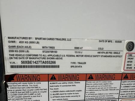 New 2026 SPARTAN CARGO S8.5X14TA Cargo / Enclosed Trailer