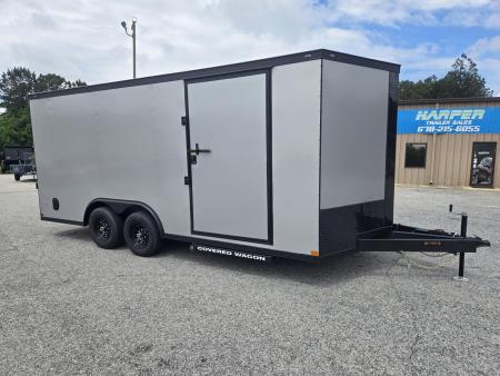 New 2026 COVERED WAGON 8.5X18 ENCLOSED TRAILER WITH BLACKOUT PACKAGE
