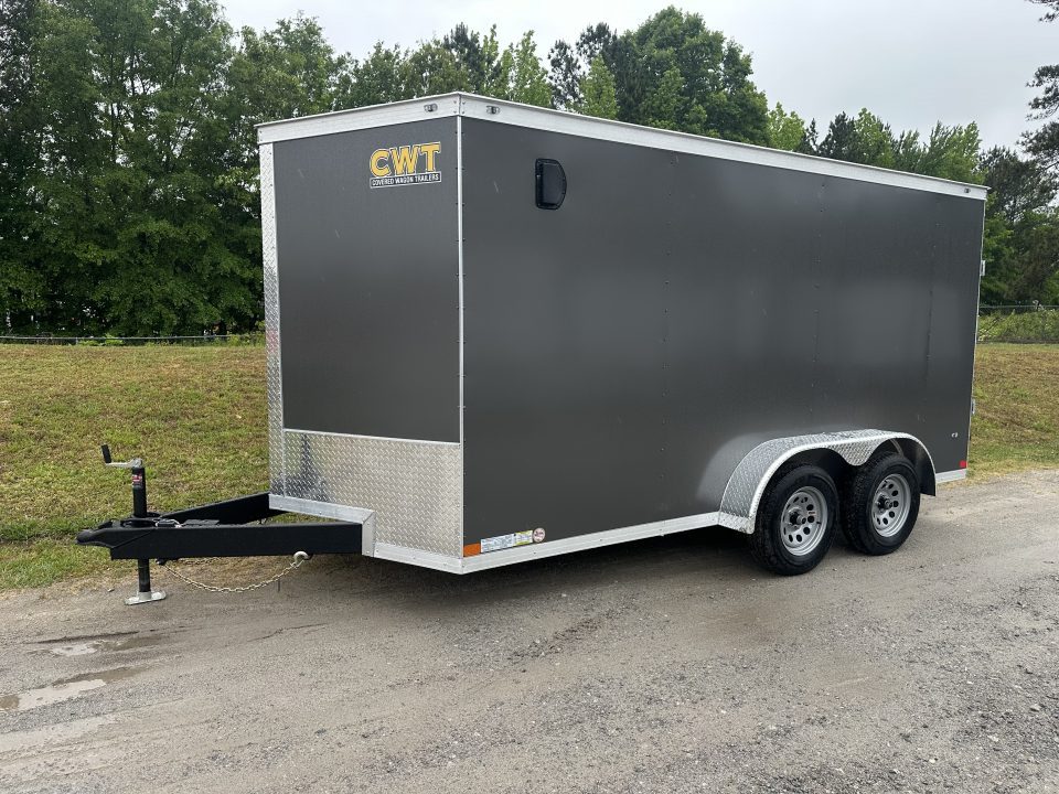 New 2026 COVERED WAGON 7X14 TANDEM AXLE ENCLOSED TRAILER WITH POLYCORE SIDING