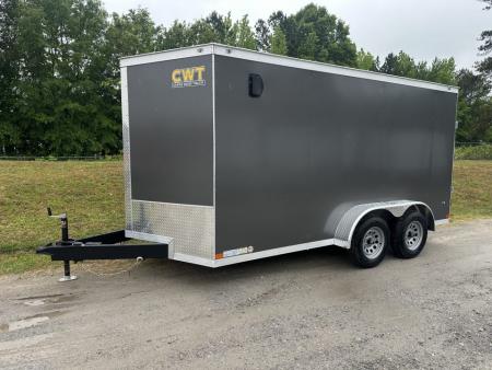 New 2026 COVERED WAGON 7X14 TANDEM AXLE ENCLOSED TRAILER WITH POLYCORE SIDING