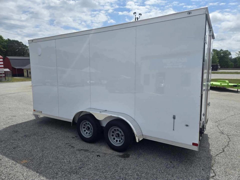 New 2026 COVERED WAGON 7X16 TANDEM AXLE ENCLOSED TRAILER WITH BARN DOORS