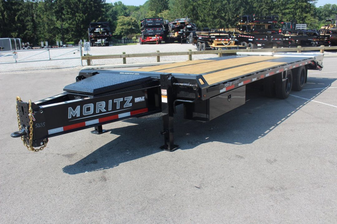 New 2026 Moritz FDPH DT 20' + 5' - Pintle Ring Deckover Equipment Trailer - 25900# GVW