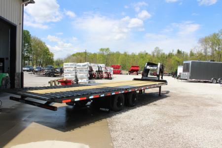 New 2026 Moritz FDGH Hydraulic Tail 30' GOOSENECK Deckover Flatbed Trailer- 25900# GVW
