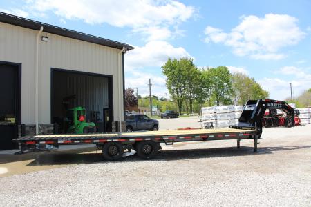 New 2026 Moritz FDGH Hydraulic Tail 30' GOOSENECK Deckover Flatbed Trailer- 25900# GVW