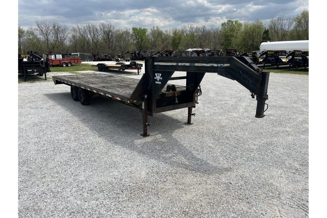 Used 2001 PJ Trailers 102x24 GN Straight Deck w/ Slide Out Ramps/ New Tires