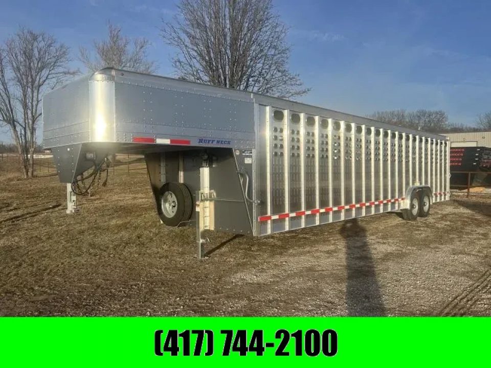 New 2027 EBY RUFF NECK GN 8X32 2-10K AXLES 8X32 Stock / Stock Combo Trailer