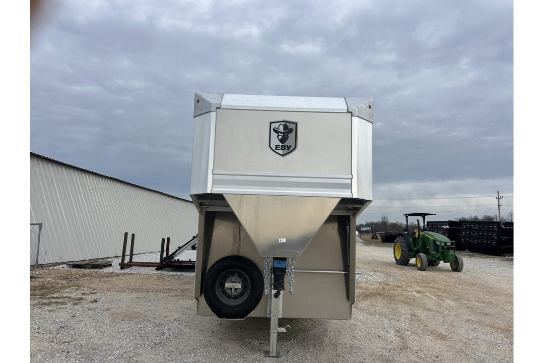 New 2027 EBY 6'11X24 14K GN STOCK TRAILER 2 CUT GATES 1A FLOATING GATE COMBO REAR GATE