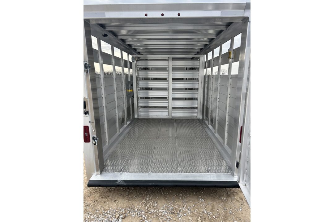 New 2027 EBY 6'11X24 14K GN STOCK TRAILER 2 CUT GATES 1A FLOATING GATE COMBO REAR GATE
