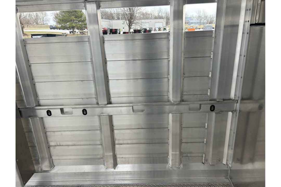 New 2027 EBY 6'11X24 14K GN STOCK TRAILER 2 CUT GATES 1A FLOATING GATE COMBO REAR GATE