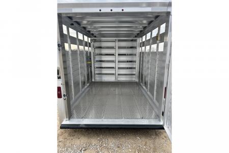 New 2027 EBY 6'11X24 14K GN STOCK TRAILER 2 CUT GATES 1A FLOATING GATE COMBO REAR GATE