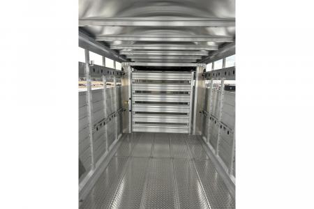 New 2027 EBY 6'11X24 14K GN STOCK TRAILER 2 CUT GATES 1A FLOATING GATE COMBO REAR GATE