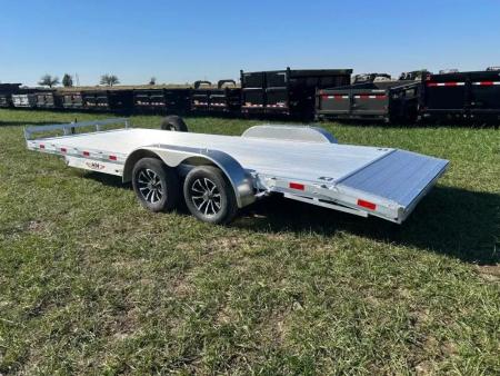 New 2026 H and H Trailer 82x20 Tandem 7K Aluminum Carhauler w/ Slide In Ramps, Aluminum Wheels, & Aluminum Spare