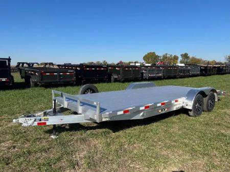 New 2026 H and H Trailer 82x20 Tandem 7K Aluminum Carhauler w/ Slide In Ramps, Aluminum Wheels, & Aluminum Spare
