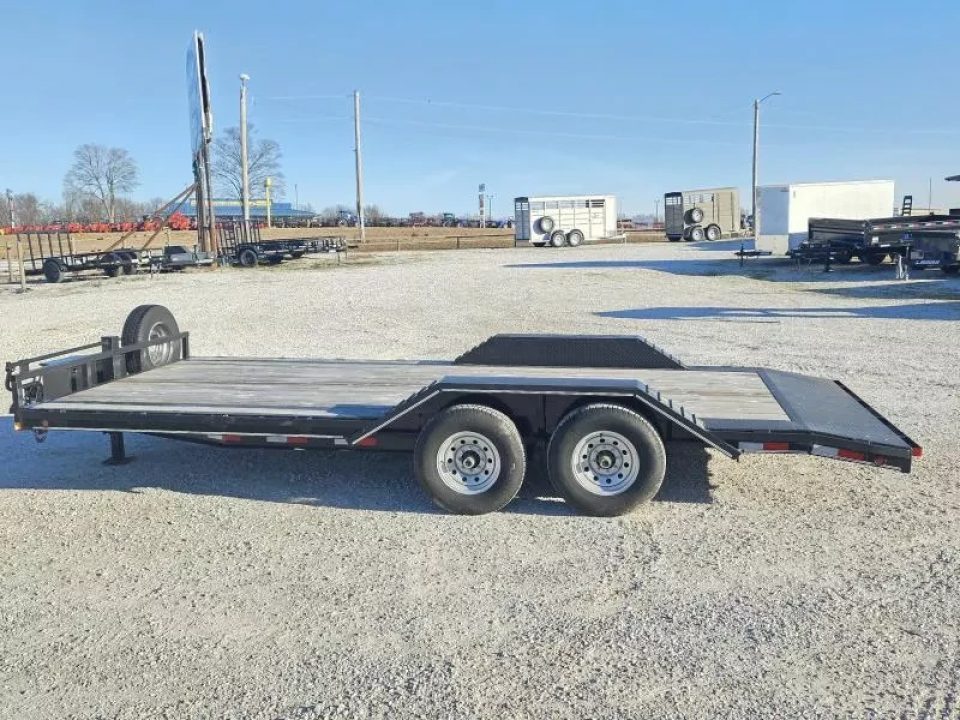 Used 2021 Delco Trailers 102x20 14K Delco w/ Drive Over Fenders/ 2' Dove/ Slide Out Ramps