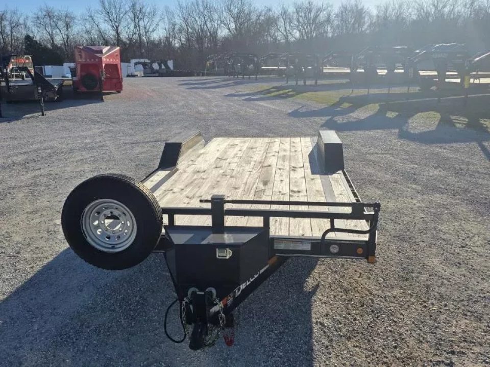 Used 2021 Delco Trailers 102x20 14K Delco w/ Drive Over Fenders/ 2' Dove/ Slide Out Ramps