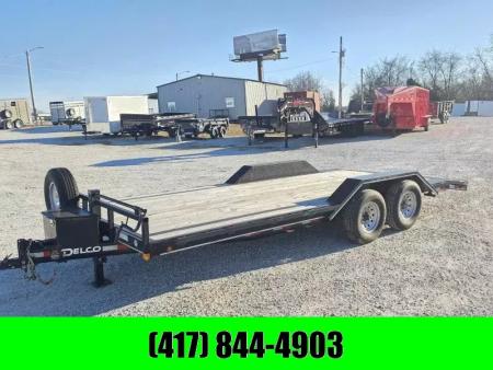 Used 2021 Delco Trailers 102x20 14K Delco w/ Drive Over Fenders/ 2' Dove/ Slide Out Ramps