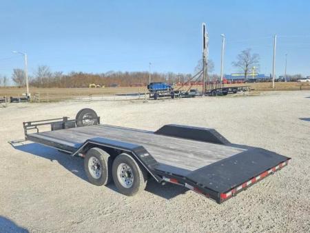 Used 2021 Delco Trailers 102x20 14K Delco w/ Drive Over Fenders/ 2' Dove/ Slide Out Ramps