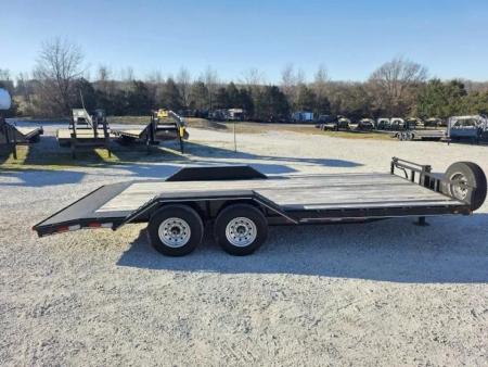 Used 2021 Delco Trailers 102x20 14K Delco w/ Drive Over Fenders/ 2' Dove/ Slide Out Ramps