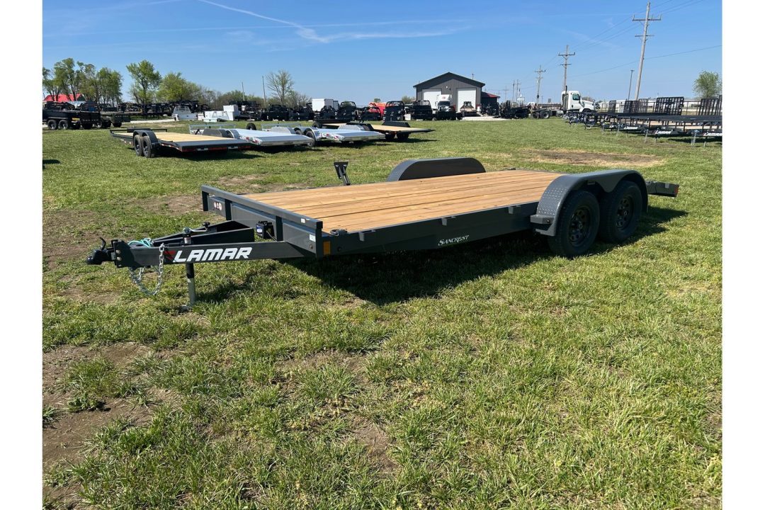 New 2026 Lamar 83x18 Tandem 7K Carhauler w/ 2' Dove & Slide In Ramps