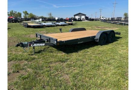 New 2026 Lamar 83x18 Tandem 7K Carhauler w/ 2' Dove & Slide In Ramps