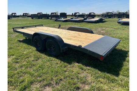 New 2026 Lamar 83x18 Tandem 7K Carhauler w/ 2' Dove & Slide In Ramps