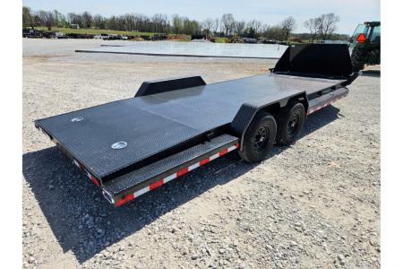 New 2026 Load Trail 83X22 TANDEM 10K SPORT HAULER W/ ROCK SHIELD FRONT TOOLBOX STEEL FLOOR & 4FT DOVE