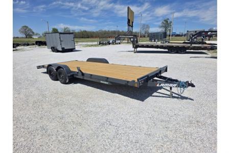 New 2026 Lamar 83x22 Tandem 7K Carhauler w/ 2' Dove & Slide In Ramps