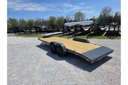 New 2026 Lamar 83X22 TANDEM 10K CAR HAULER W/2' STEEL DOVE & SLIDE OUT RAMPS / TOOLBOX