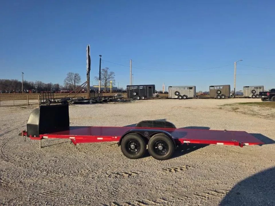 Used 2025 Kwik Load Trailers 79 X 24 Full manual tilt 2-7000LB AXLES RED
