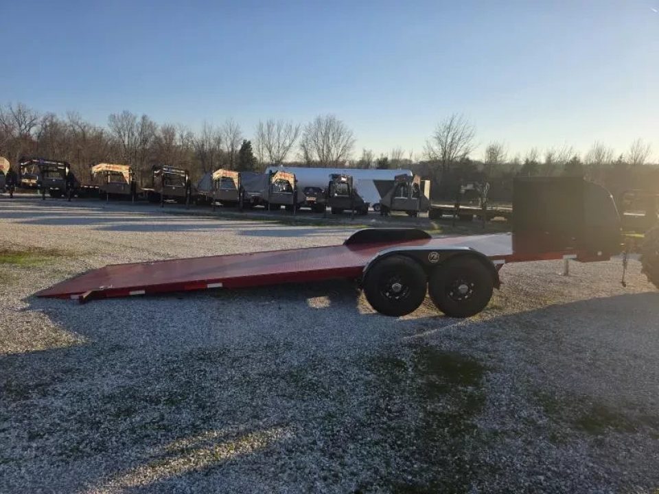 Used 2025 Kwik Load Trailers 79 X 24 Full manual tilt 2-7000LB AXLES RED