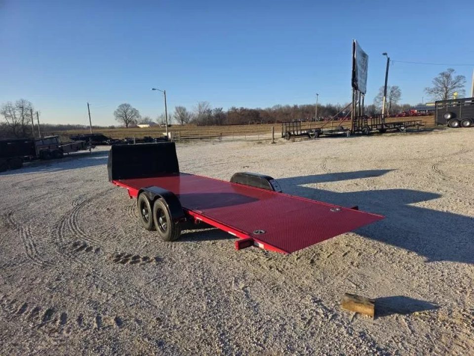Used 2025 Kwik Load Trailers 79 X 24 Full manual tilt 2-7000LB AXLES RED