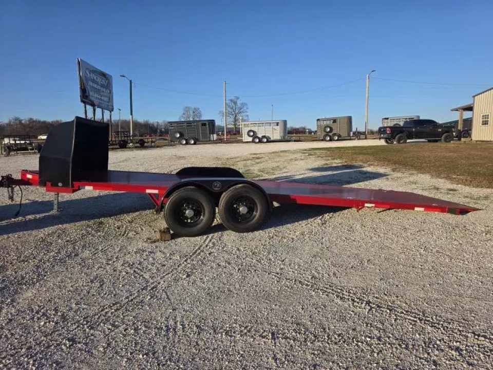 Used 2025 Kwik Load Trailers 79 X 24 Full manual tilt 2-7000LB AXLES RED