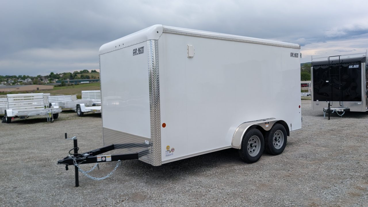 New 2026 Car Mate 7x14 HD Custom Cargo Trailer w/ Barn Doors (6" Add'l Hgt)