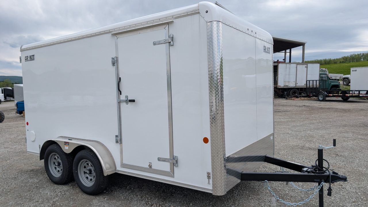 New 2026 Car Mate 7x14 HD Custom Cargo Trailer w/ Barn Doors (6" Add'l Hgt)