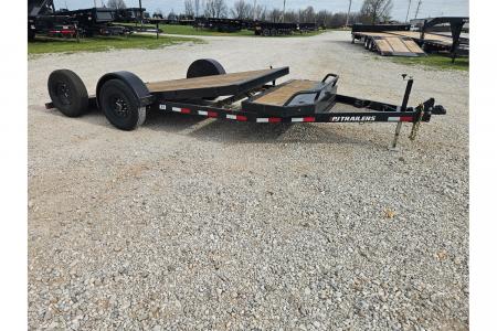 Used 2025 PJ Trailers 81X15(12+3) SINGLE 7K GRVITY TILT W/3' STATIONARY DECK & SPARE