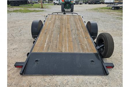 Used 2025 PJ Trailers 81X15(12+3) SINGLE 7K GRVITY TILT W/3' STATIONARY DECK & SPARE